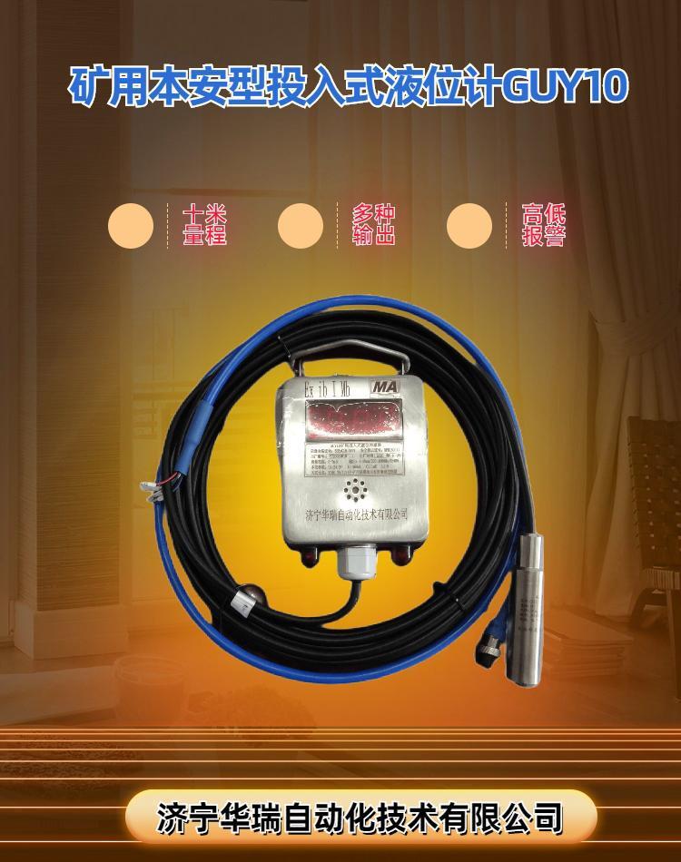 华瑞投入式液位计GUY10矿用投入式液位显示器水位计水位传感器
