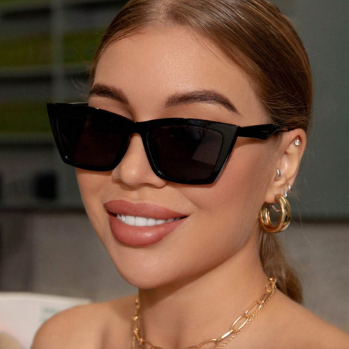 04001 Fashionable and Versatile Cat-Eye Streetwear Sunglasses,  New Arrival, European and American Cross-Border Exclusive Sun Glasses