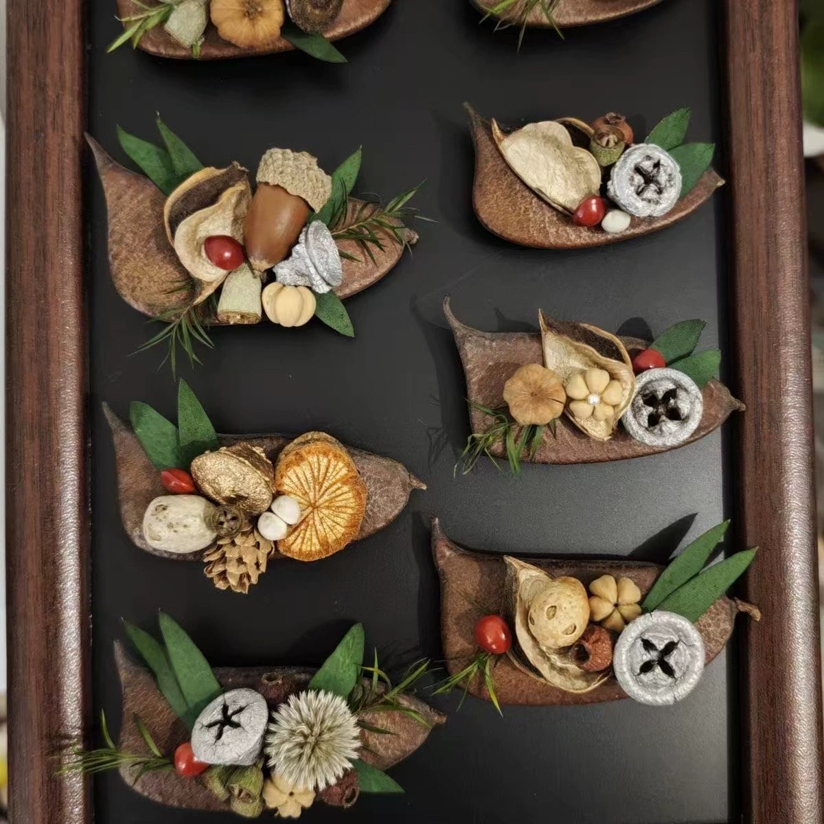 Юньнань Дали Цаншань Фруктовый магнит на холодильник Магнит в лесном стиле База из высушенной на воздухе кароба