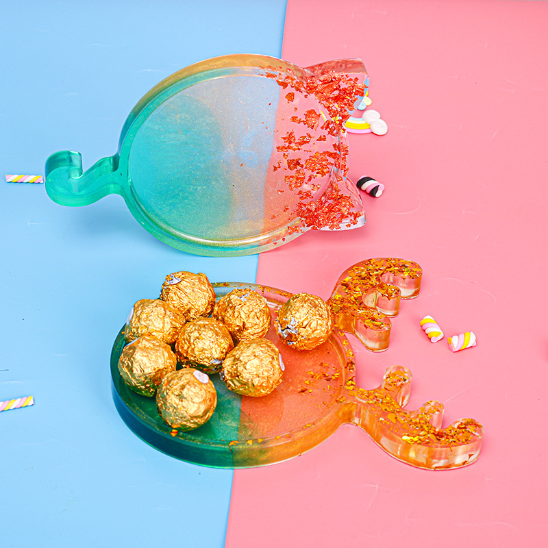 DIY molde epoxi Navidad bandeja de gato molde de silicona Amazon resina caliente empuje joyería