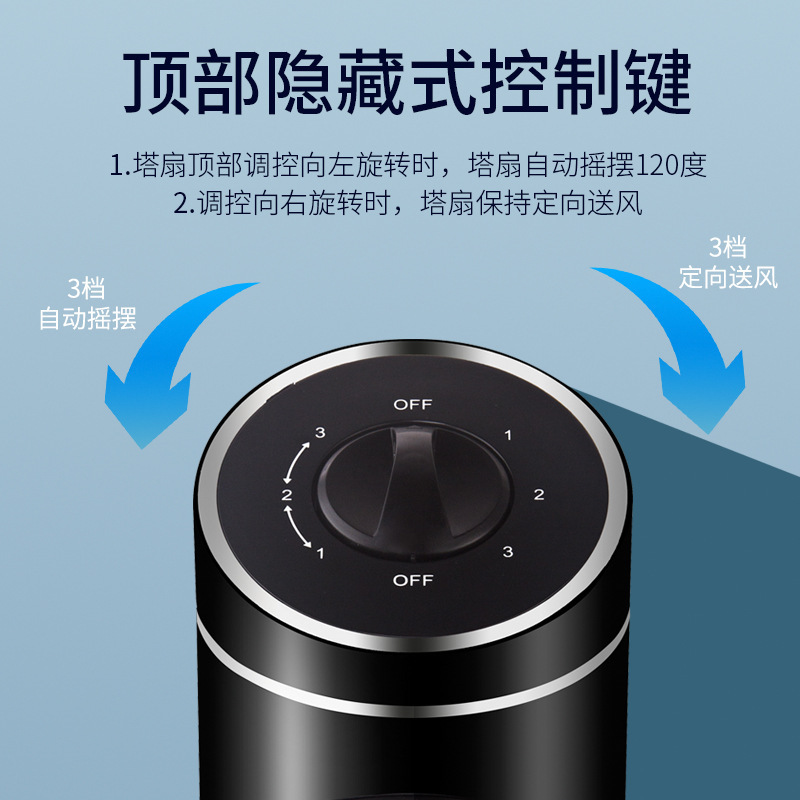 家庭用サイレントタワーファンギフト、3速垂直エアコンファン、ブレードレス首振りビルファン、ファンメーカー輸出英語|undefined