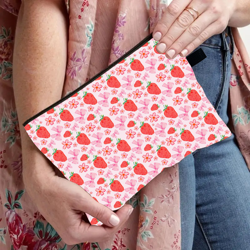 Cute Simple Style Flower Strawberry Polyester Square giftedup Bags display picture 1