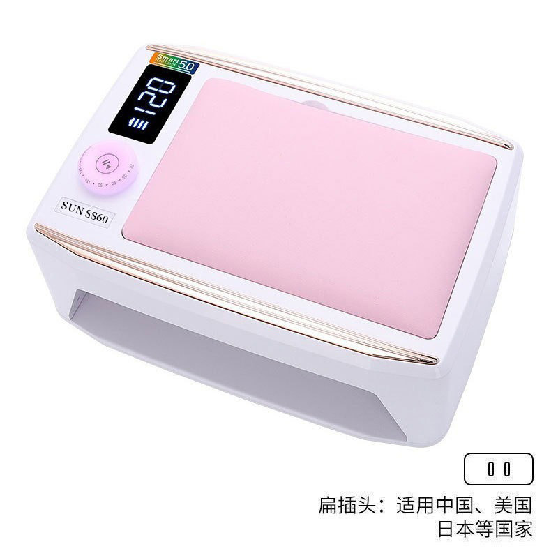 300W de alta potencia de la lámpara de manicuras de 6 velocidades de tiempo de manicuras de la lámpara de horneado desmontable almohada de mano para usar luz de terapia de uñas transfronteriza