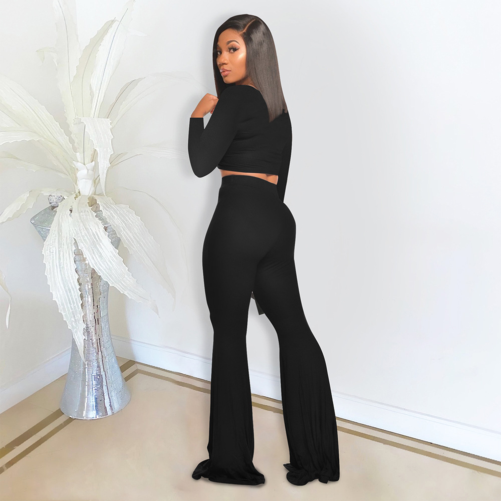 525g Weight Long Sleeve Sleeve Length Polyester Fabric Type Pant Co-ord Set Sets Type 2 Pieces Set Quantity Daily Occasion U Neck Neckline Slim Fit Type Solid Color Pattern Summer, Spring Season Women's Gender Printing Design Casual Style Daily Women's Casual Solid Color Polyester Printing Pant Co-ord Set Pants Sets 15