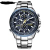 Three -eye, six -pin belt men's business explosion blue angel west iron C explosion -sale chronograph full function