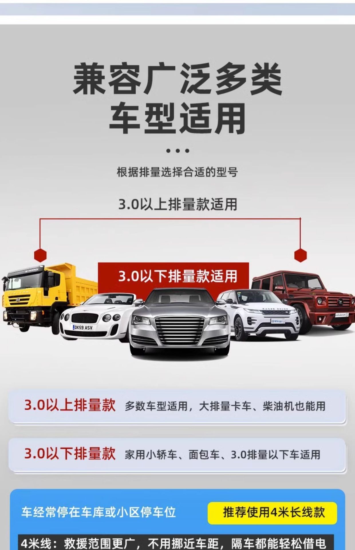 Car battery wire, live wire, pure copper wire, special electric artifact, hitchhiking, overburning, Jianglong crocodile clip