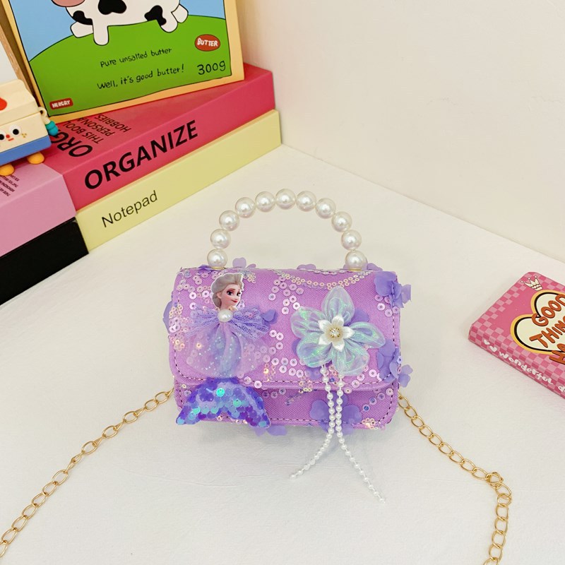 Bagos de perlas para niños 2024 nuevos bolsos para niños bolsos de mochila de niñas bolsos accesorios de princesa bolsos de viento de fragancia