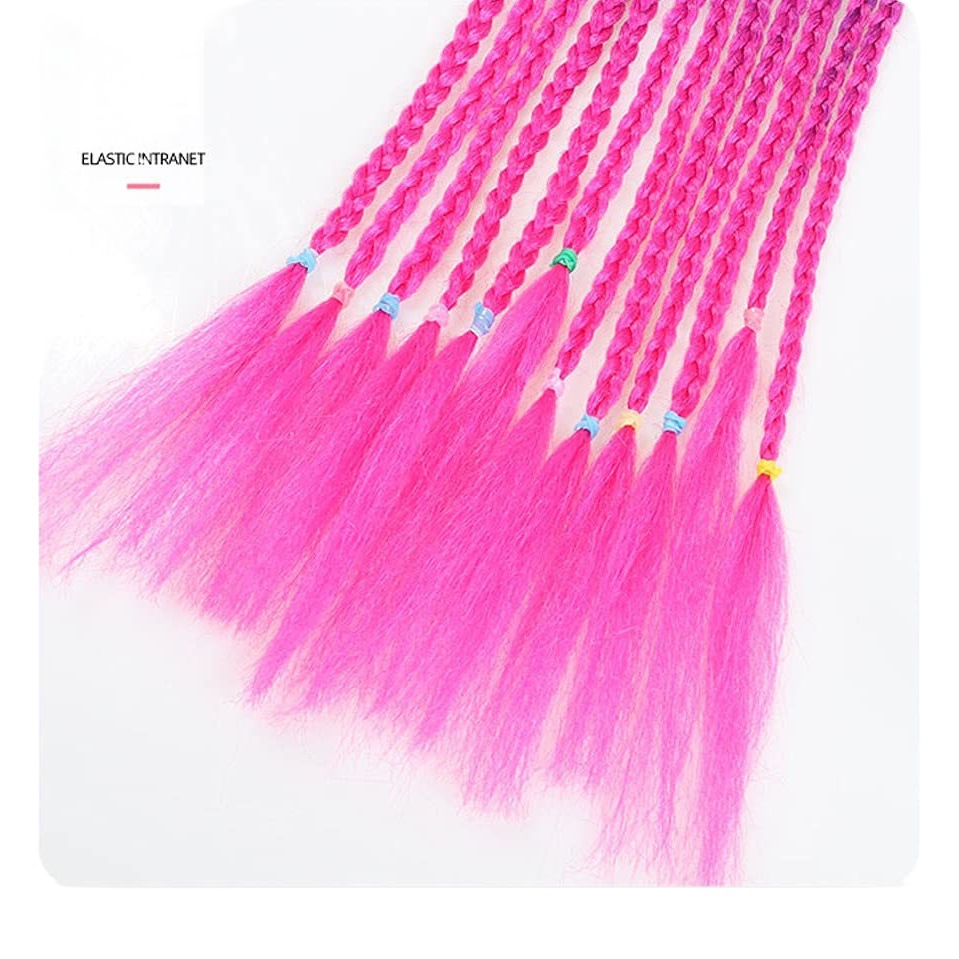 Cuerda de color pelo trenzado Cola de Caballo accesorios para el cabello Cola de Caballo trenza de fibra química peluca mujer trenza sucia trenzas de 24 pulgadas colas de caballo