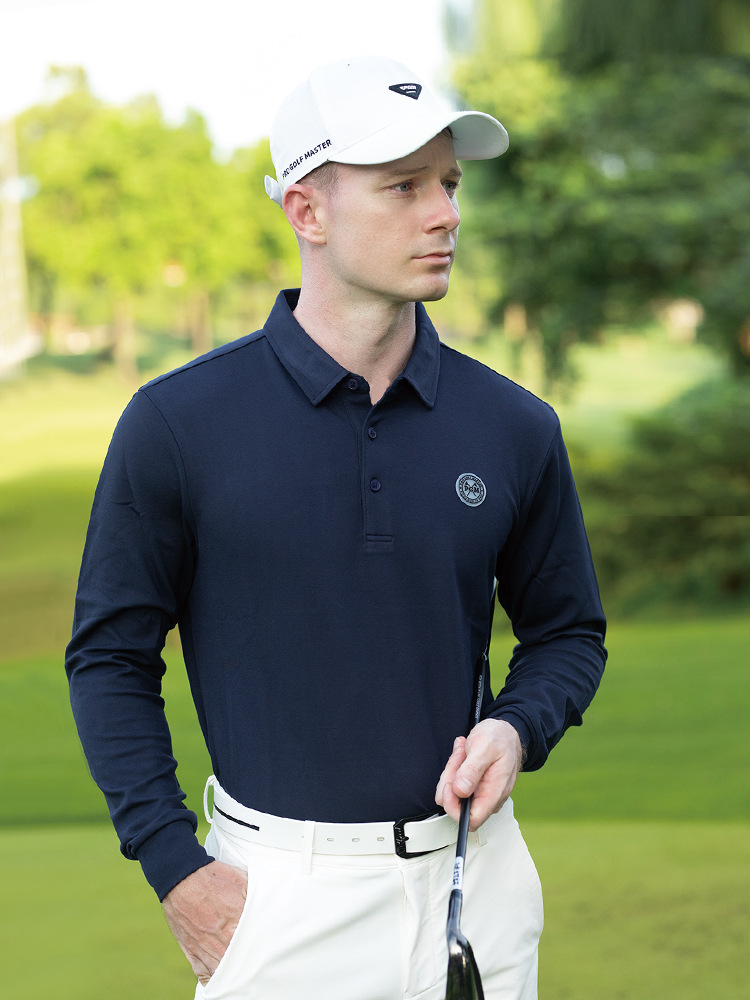 Áo thun golf nam ngắn tay vải polyester co giãn nhanh khô — Thanh lý-dải màu đen, Áo tay ngắn màu cam thông quan, Thanh lý-màu xanh kim cương in tay ngắn, YF441-màu đỏ