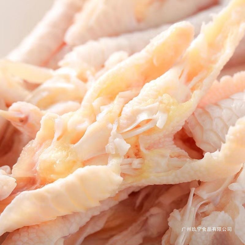 新鲜无骨鸡爪生鲜脱骨鸡爪批发冷冻去骨鸡爪商用生鸡爪子鸡脚整箱