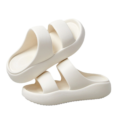 Sewage Feeling Slippers for Women, Summer Outerwear 2024 Trend Fashion, Versatile, Thick Sole Casual Sandals, Korean Style One-Piece Slippers for Women