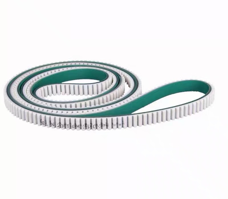 AT105M8M double-sided green fabric transmission belt T5T10 circular industrial seamless polyurethane synchronous belt