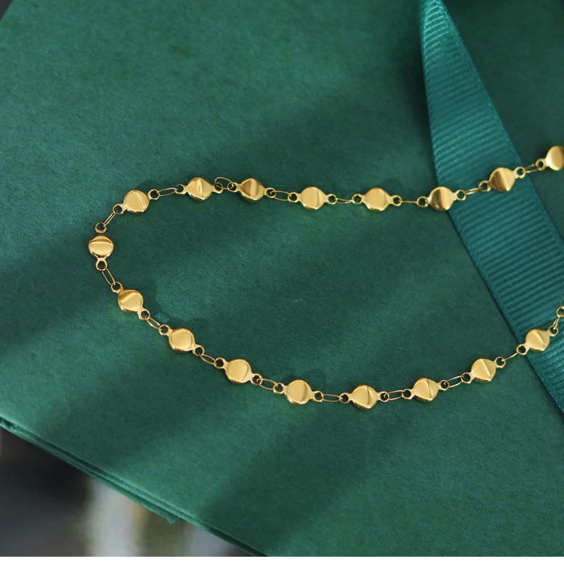 Simple Style Geometric Titanium Steel Gold Plated Necklace