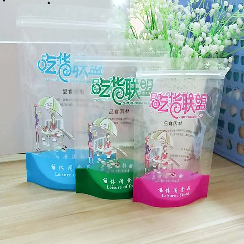 现货吃货联盟包装袋休闲食品零食通用袋甜品瓜子饼干坚果拉链自封