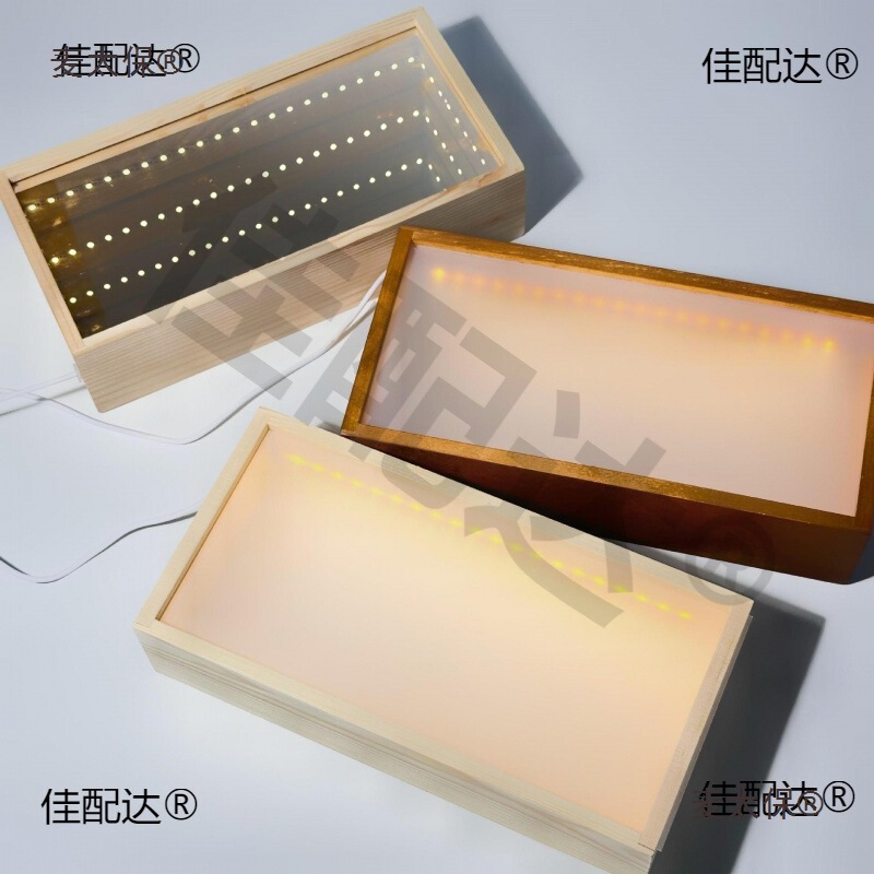 Acrylic Abyss Mirror Photo Frame USB Plug-In Led Light Display Box DIY Everlasting Flower Plant Decoration Metabo