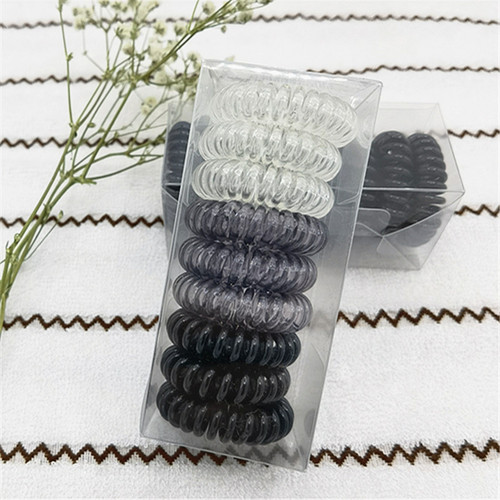 9 boxes of gradient phone cord hair rings cross-border phone rings Yiwu street stall jewelry headwear transparent rubber band wholesale