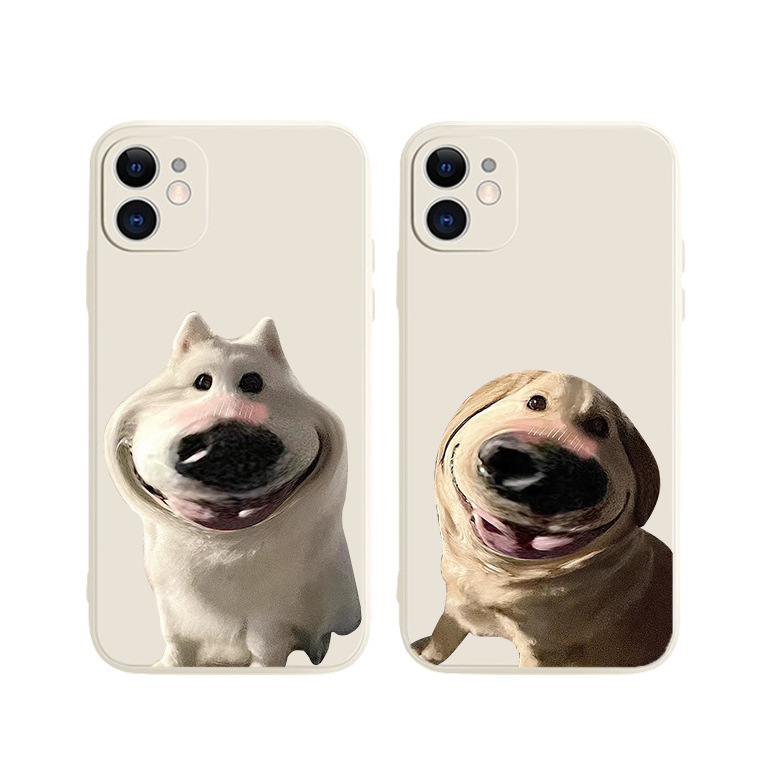 Funny Dog Phone Case for iphone11 Cartoon Apple 13Promax Protective Case 12 All-inclusive 14 Couple