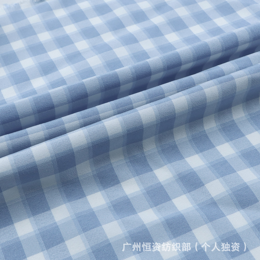 春夏薄款小清新色织格子布 野餐垫JK制服时尚套装背心连衣裙面料