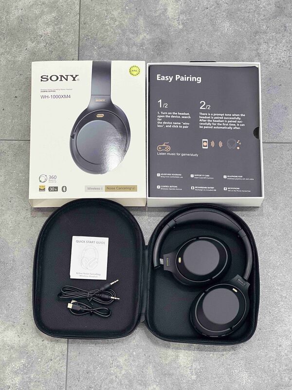 新型アクティブノイズリダクションxm 4ancヘッドセット無線bluetoothイヤホンカバー付き通話用ノイズリダクションイヤホンのロゴ付き|undefined