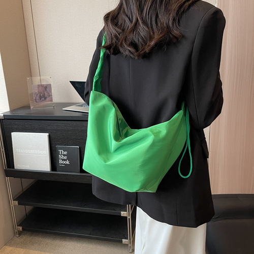 Bags  New Korean Style Simple Solid Color Pleated Cloud Bag Versatile Casual Dumpling Shape Single Shoulder Crossbody Bag for Women