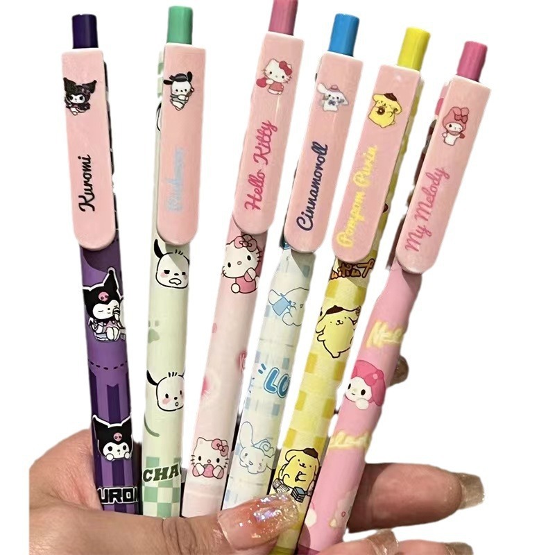 サンリオ ゲルペン インス風 高見えガールハート カーボンペン STヘッド 速乾 ブラック 高品質ペン 水性ペン|undefined