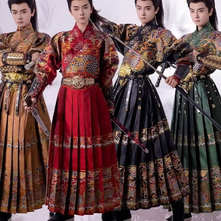 Ming Dynasty Hanfu Jinwei Feiyu Suit Men's Heavy Embroidery Python Robe Spring and Autumn Ancient Costume Film and Television Martial Arts Style Outfit Ming Dynasty Hanfu Jinwei Feiyu Suit Men's Heavy Embroidery Python Robe Spring and Autumn Ancient Costume Film and Television Martial Arts Style Outfit