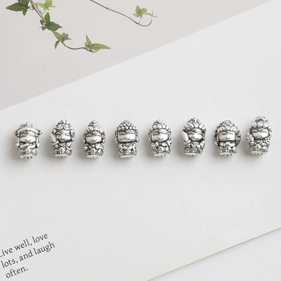 Zərgərlik ara hissələri – loose beads accessories - a-set-of-eight-patron-saints-8-pieces-pure-silver-999piece