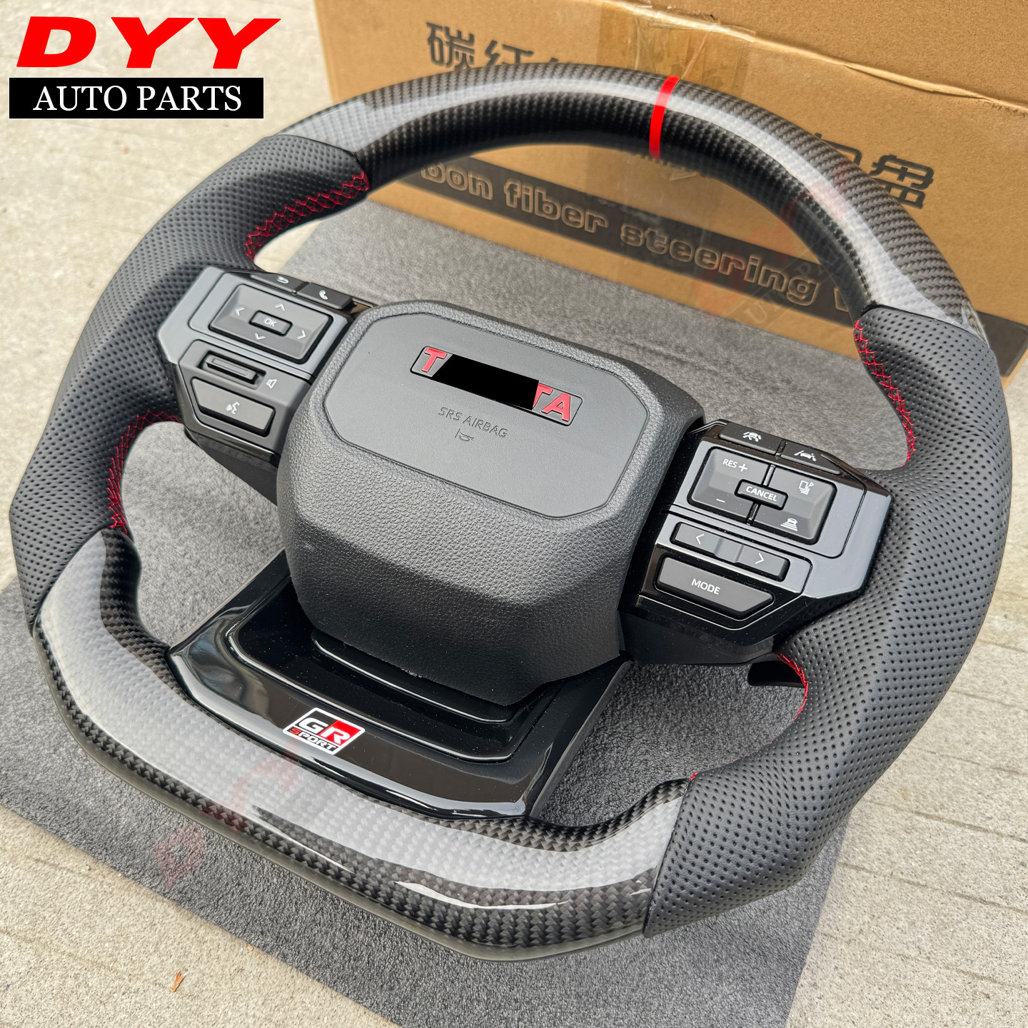 Suitable for Hilux Travo carbon fiber steering wheel, Hilux Travo upgraded steering wheel, Revo old to new conversion