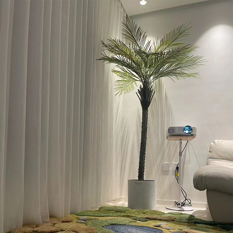 芸術的な緑の植物、ヤシの木、ヤシの葉、扇形の葉、景観作り、盆栽、針葉葵、人工樹木、盆栽装飾、ヤシの葉、高精度模造|undefined
