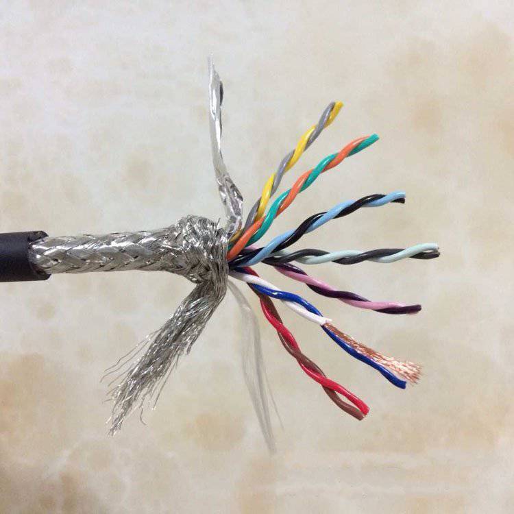 Mobile PUR twisted pair shielded flexible drag chain cable TRVSP14 core 1.0/1.5/2.5 square bending resistance Mobile PUR twisted pair shielded flexible drag chain cable TRVSP14 core 1.0/1.5/2.5 square bending resistance