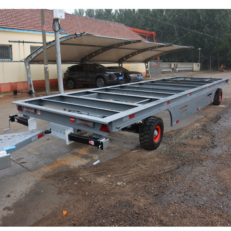 6吨集装箱转运骨架平板拖车 牵引平板拖车 全挂式物流转运拖车