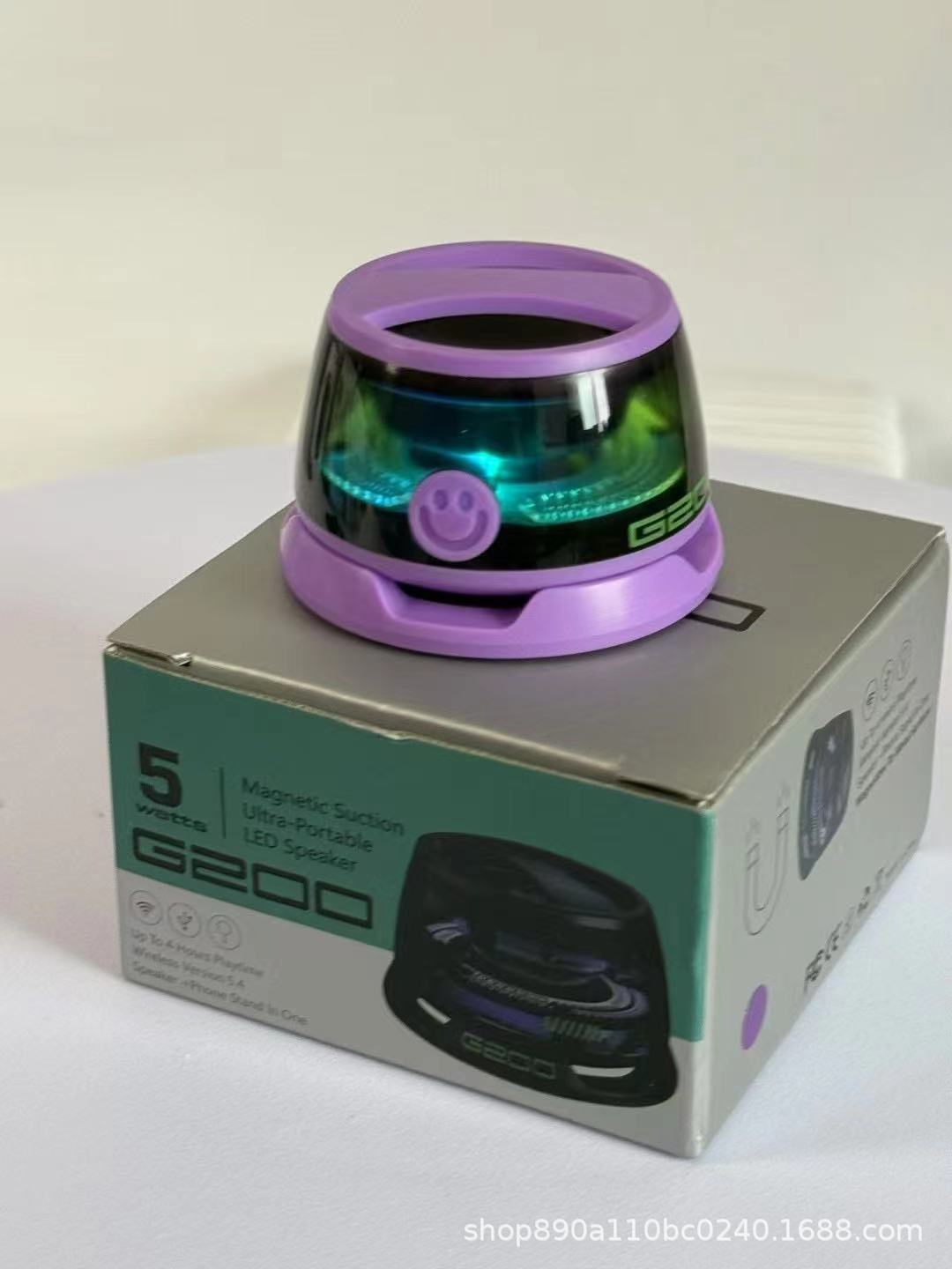 Mini altavoz Bluetooth magnético G200 con soporte para móvil, sonido potente, diseño portátil, modelo popular