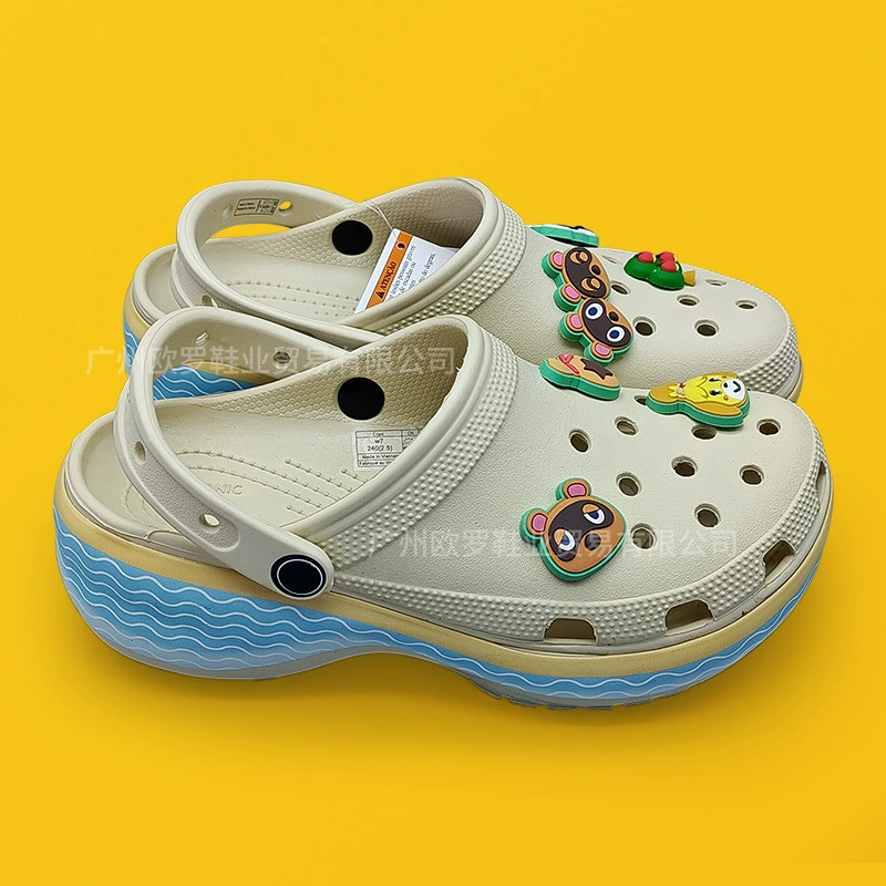 Кроссовки-карашки для животных лесного облака Croc женские новые баотоу сандалии толстой подошвы увеличенные пляжные кроссовки декоративные шнурованные