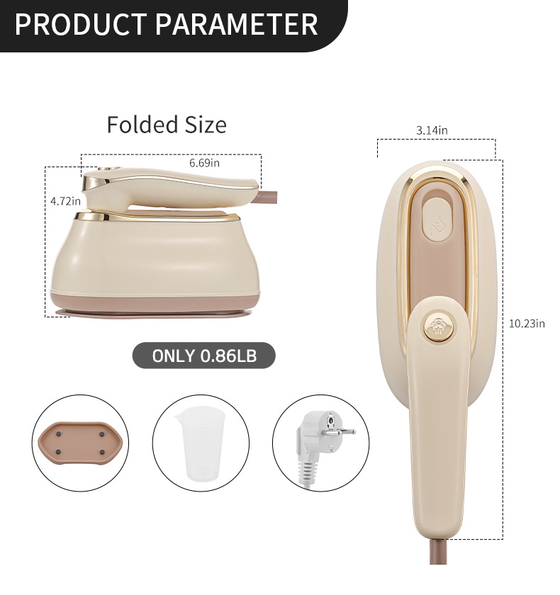 Mini Garment Steamer Portable Foldable Steam Iron For Clothes_voghion.com