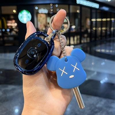 Car key bag, Case Buckle - electric-car-d-sapphire-blue-blue-door-key-set