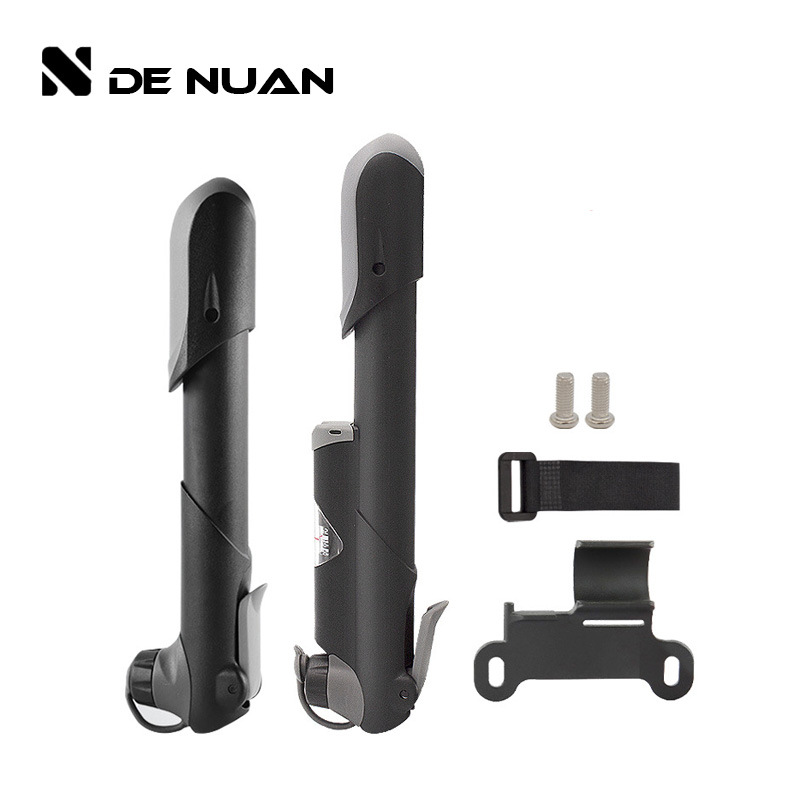 Bicycle inflator portable American mouth nylon inflator basketball swimming ring mini inflator with air pressure gauge