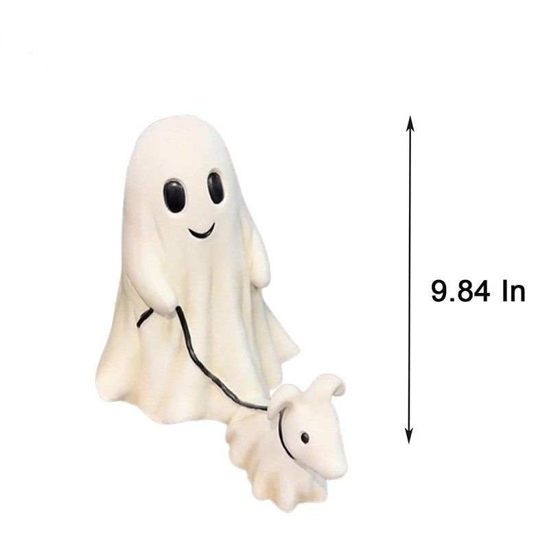 Halloween dekoration Spøgelsesvandring Hundestatue ornamenter Kreative spøgelsesornamenter_voghion.com