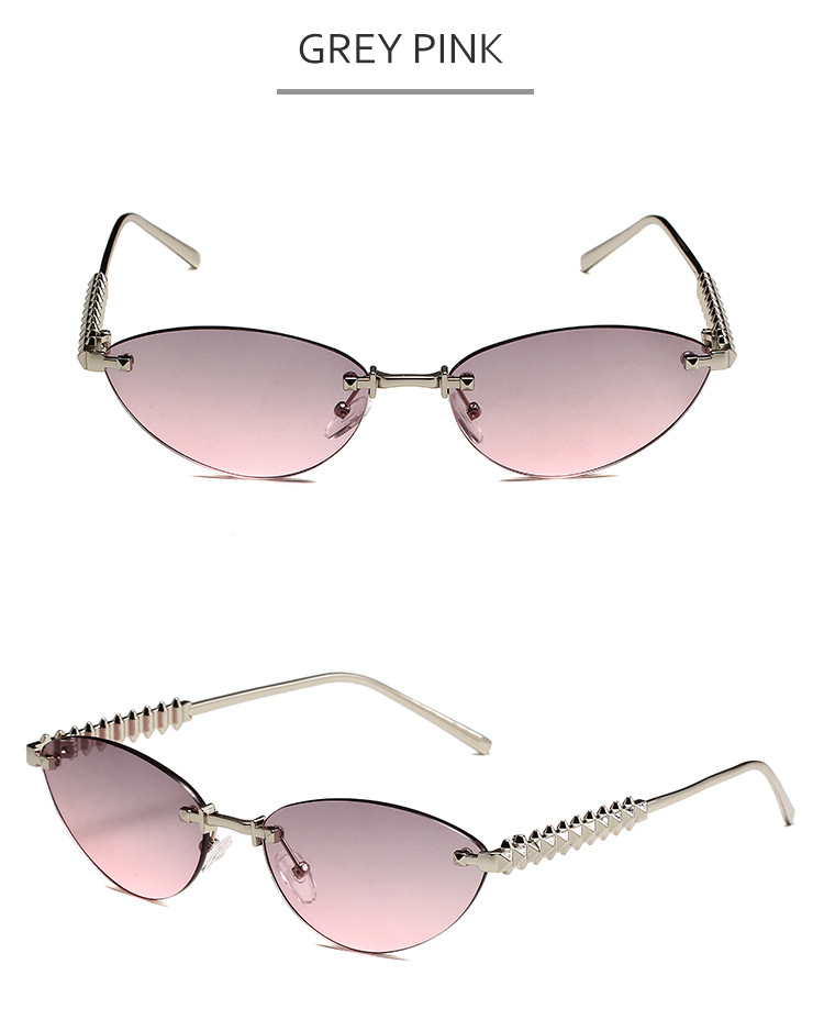 Óculos de sol cat eye para mulher e homem proteção uv sem aro_voghion.com