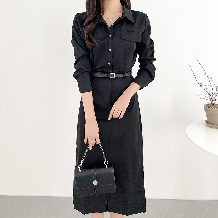 Chic Dress with Fashionable Accessories