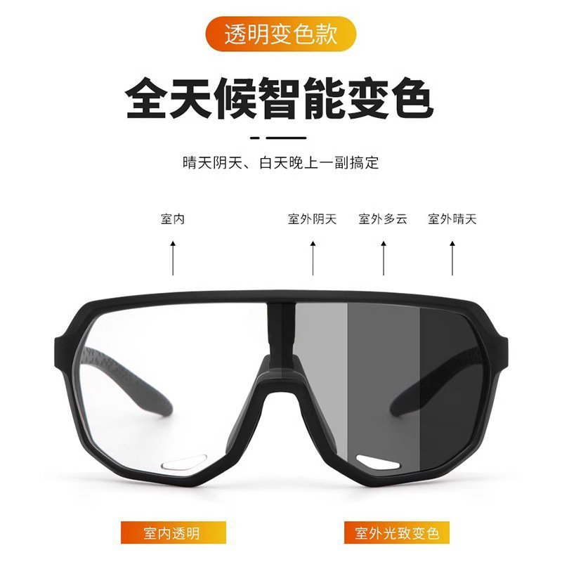 夏季户外骑行护目镜时尚日夜两用登山太阳镜感光智能变色太阳眼镜|undefined