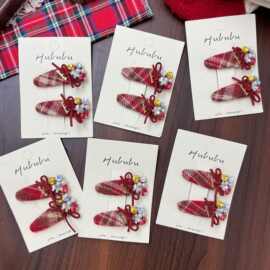 呼噜噜~新款韩版高级感轻奢水钻蝴蝶结发夹女甜美侧边刘海夹