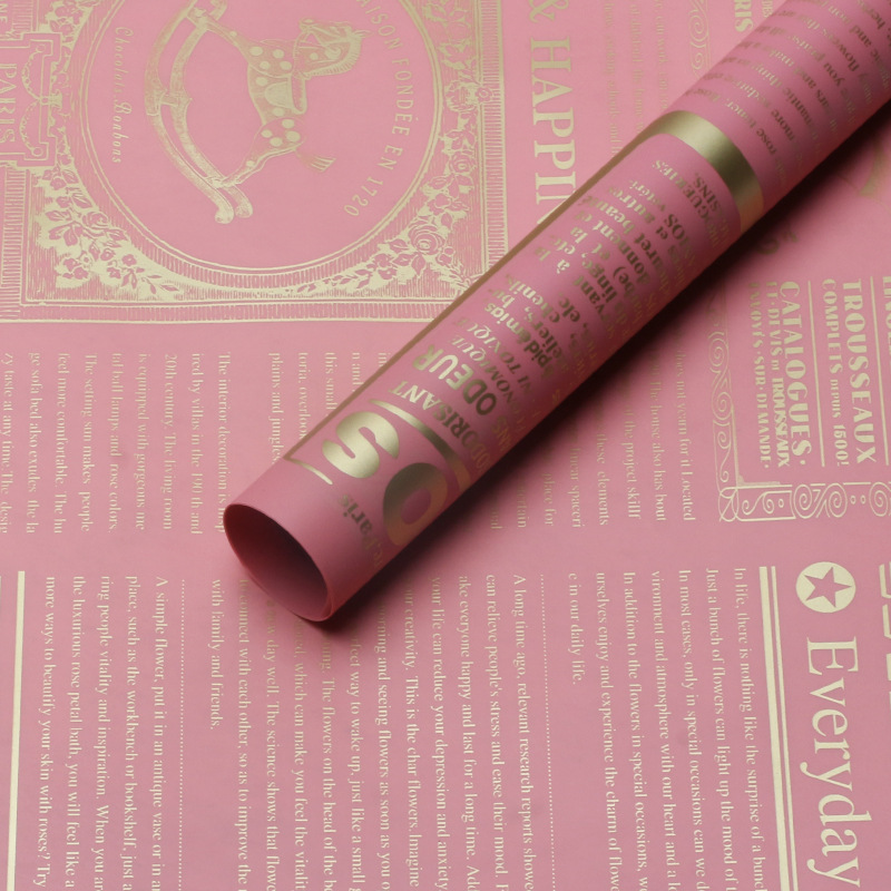 Huaxi Inglés papel hansu impermeable flor de embalaje material florista flores de ramos de embalaje