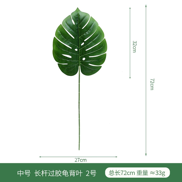 Medium size glued long stem turtle leaf No. 2