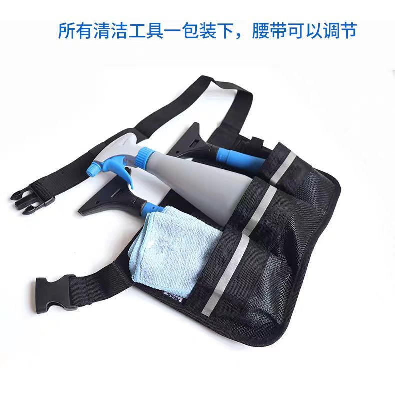 Fábrica de equipaje en stock bolsa de herramientas de la cintura kit Oxford paño de limpieza bolsa de herramientas de doble capa cremallera propiedad Square shop