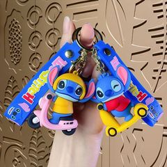 国境を越えた漫画アニメーションステッチ車のキーホルダーペンダントかわいい人形バッグペンダント小さなギフト卸売