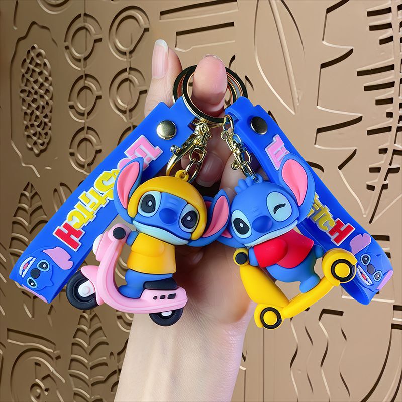 国境を越えた漫画アニメーションステッチ車のキーホルダーペンダントかわいい人形バッグペンダント小さなギフト卸売|undefined