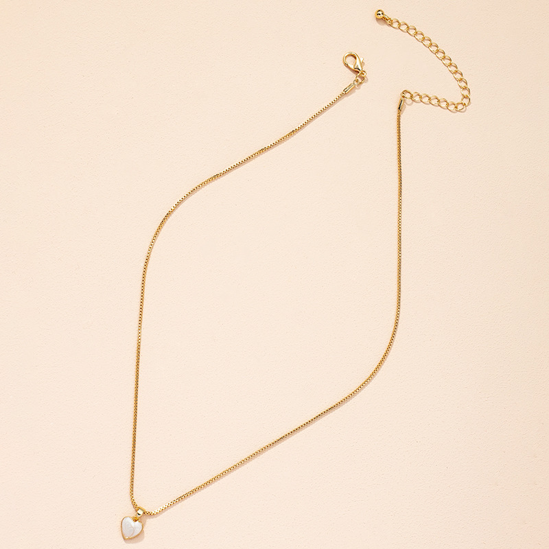 Großhandel Schmuck Einfaches Herz Anhänger Dünne Halskette Nihaojewelry display picture 5