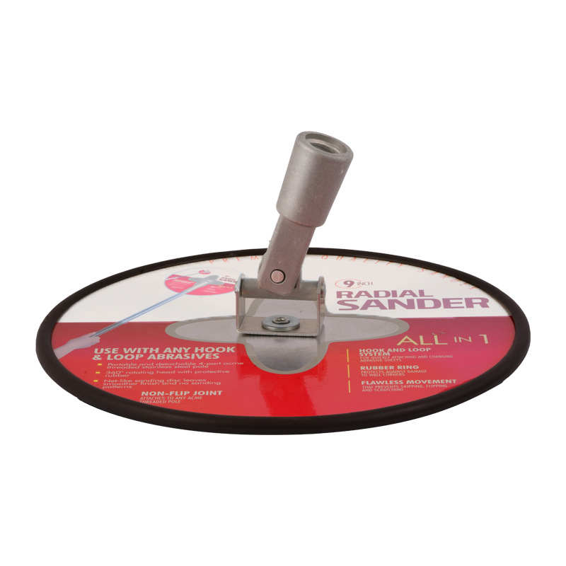 Soporte de papel de lija redondo universal, barra de extensión telescópica de pared de aleación de aluminio, marco de arena flocado, herramienta de pulido de masilla de pared