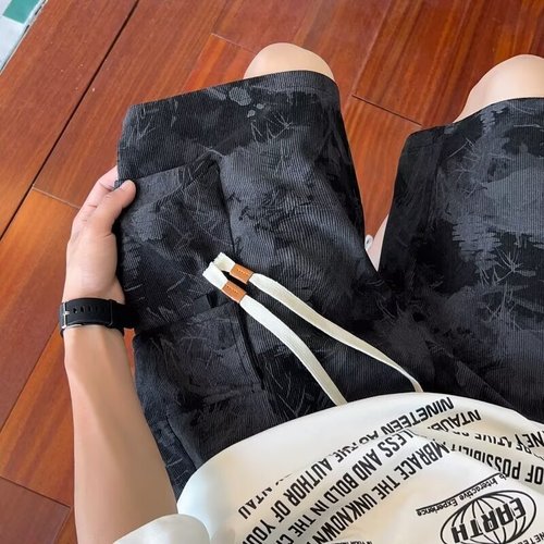 Summer 2025 American Streetwear Work Shorts for Men and Youth Sports Leisure Pants Leisure Tie-Dye