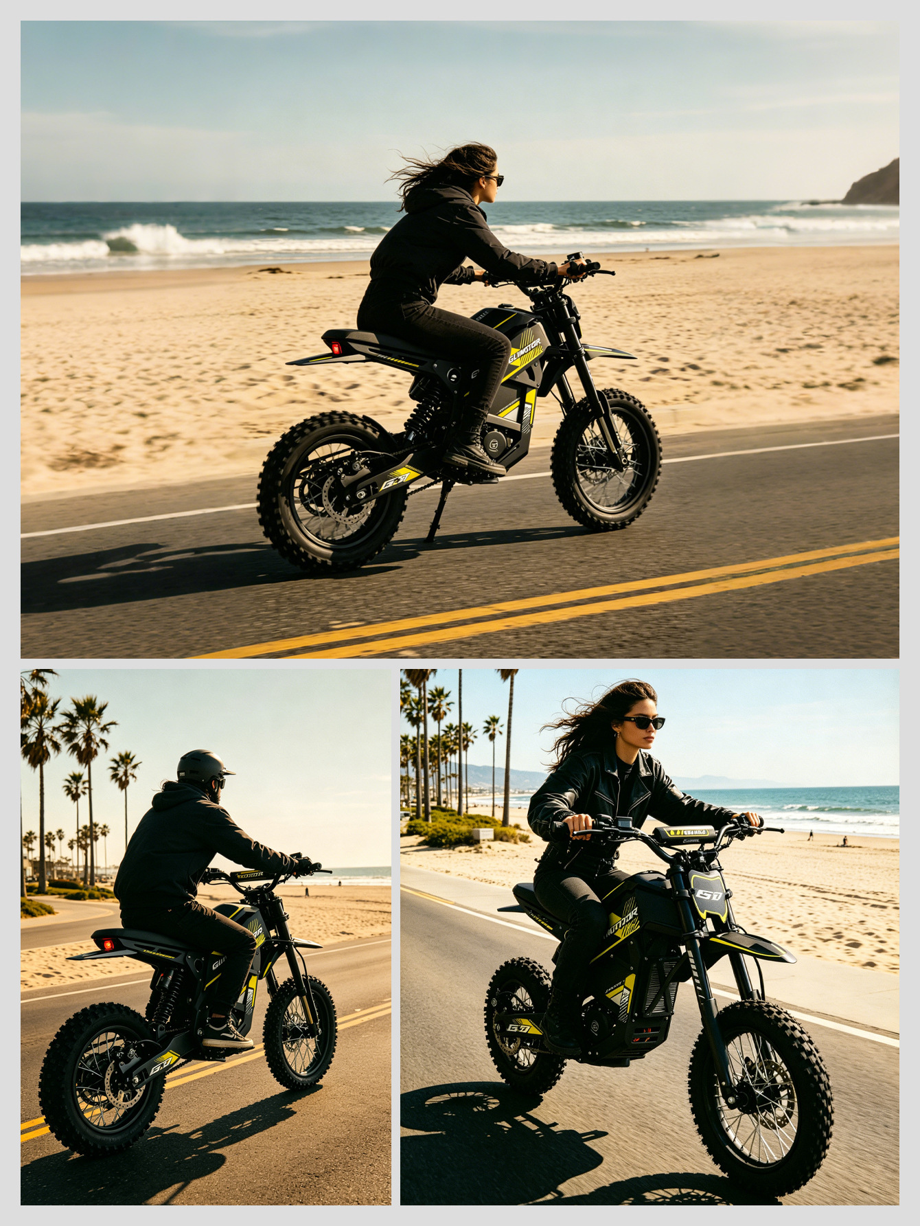 US warehouse in-stock, cross-border bestseller: 48V electric motorcycle, 3500W powerful motor, all-terrain electric vehicle, suitable for mountainous areas